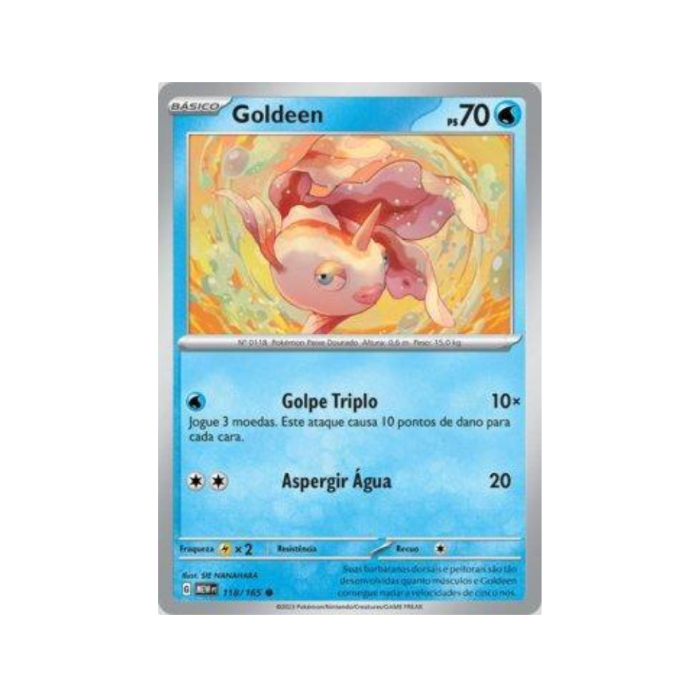 Goldeen 118/165 in Portuguese Mew 151 Pokémon TCG