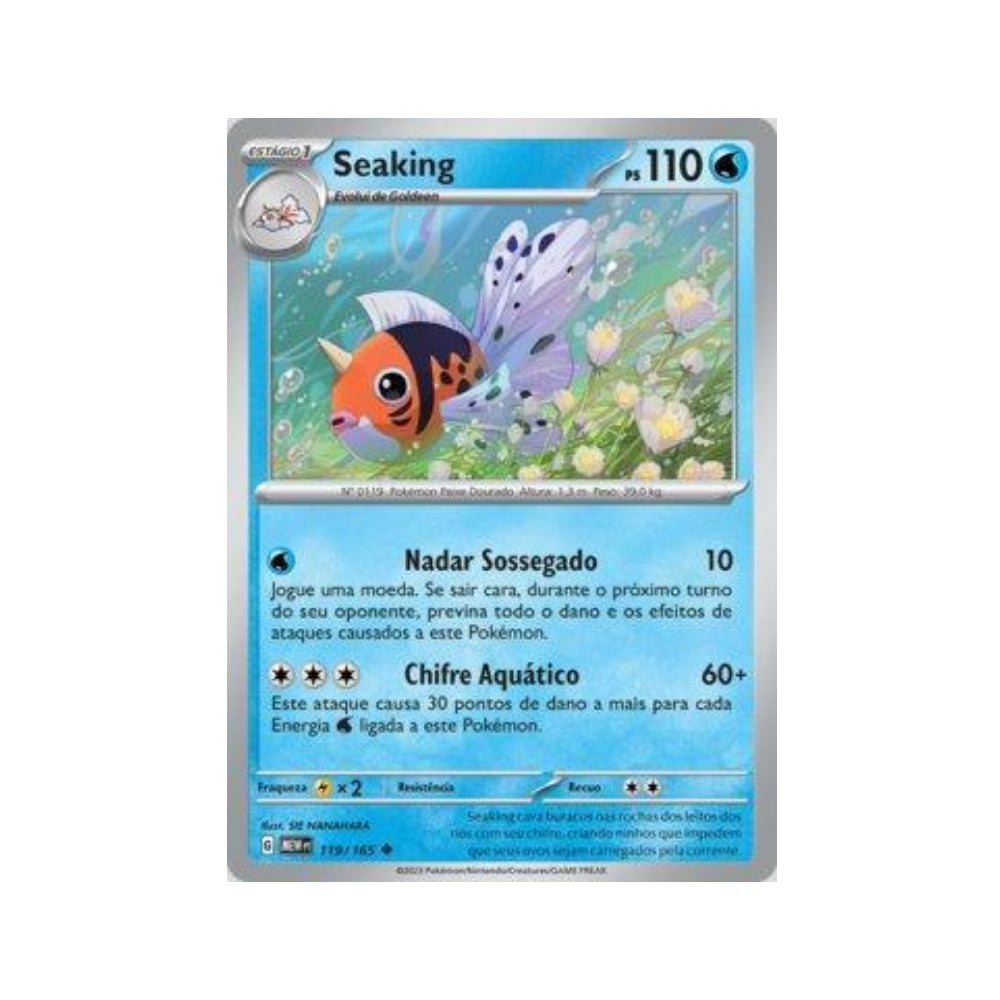 Seaking 119/165 in Portuguese Mew 151 Pokémon TCG