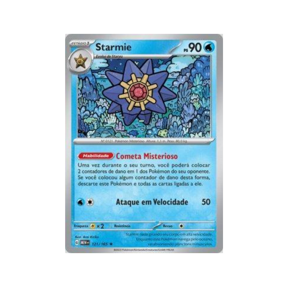 Starmie 121/165 in Portuguese Mew 151 Pokémon TCG