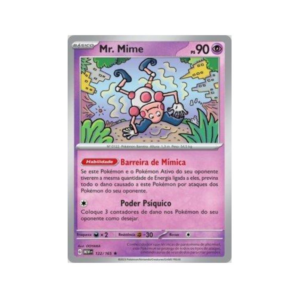 Mr. Mime 122/165 in Portuguese Mew 151 Pokémon TCG