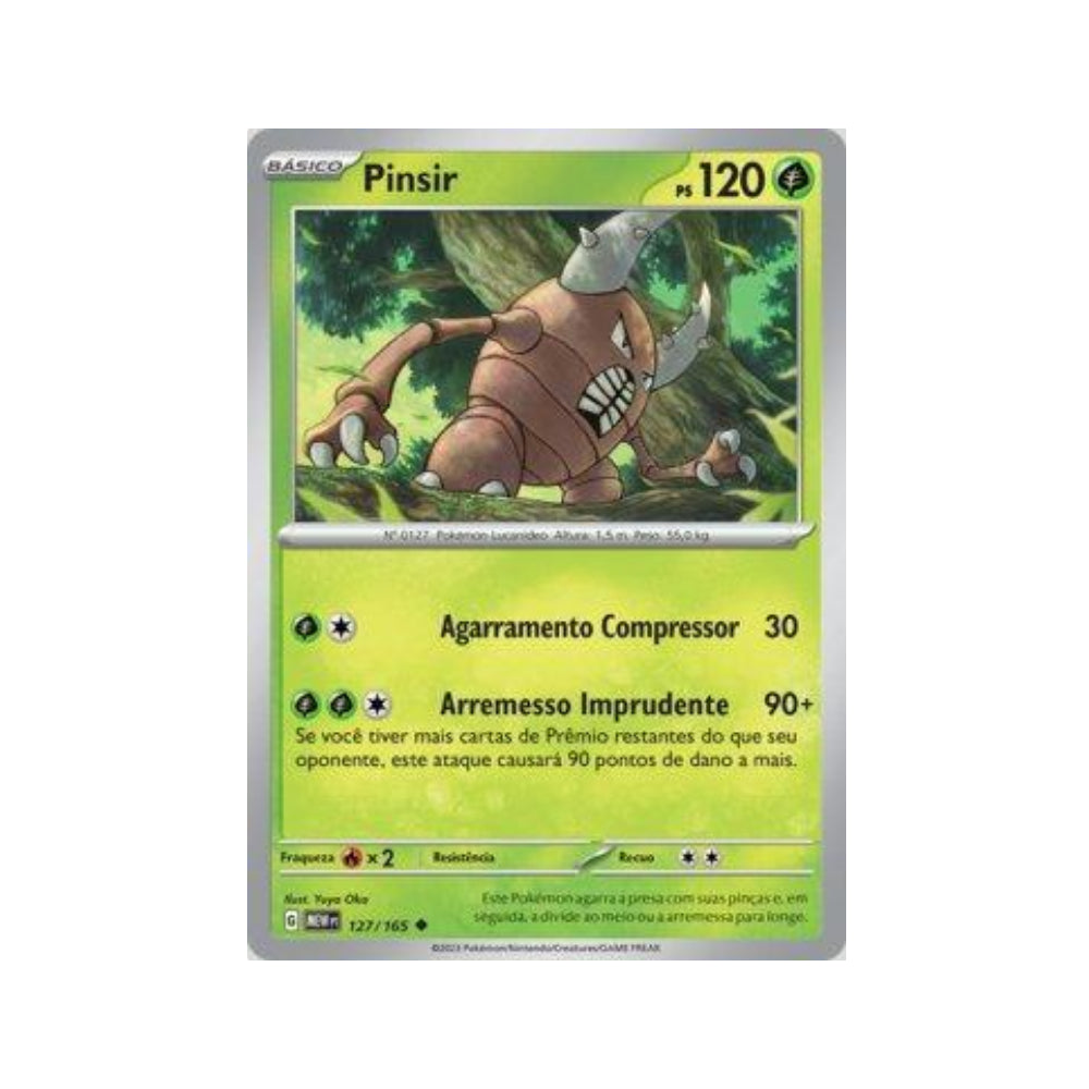 Pinsir 127/165 in Portuguese Mew 151 Pokémon TCG