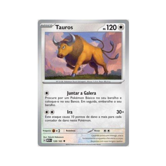 Tauros 128/165 in Portuguese Mew 151 Pokémon TCG