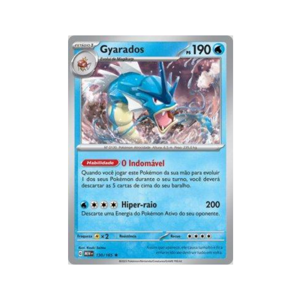 Gyarados 130/165 in Portuguese Mew 151 Pokémon TCG