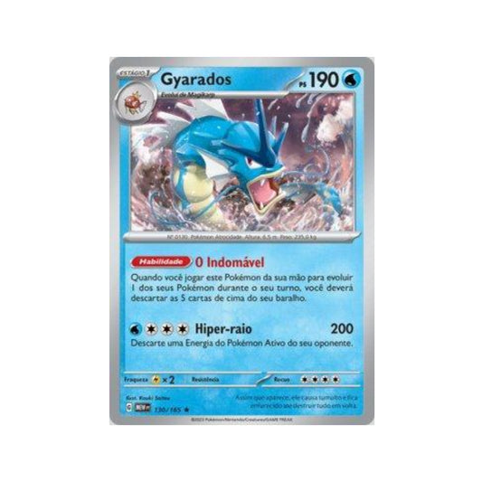 Gyarados 130/165 in Portuguese Mew 151 Pokémon TCG