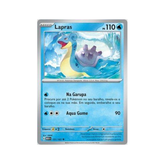 Lapras 131/165 in Portuguese Mew 151 Pokémon TCG