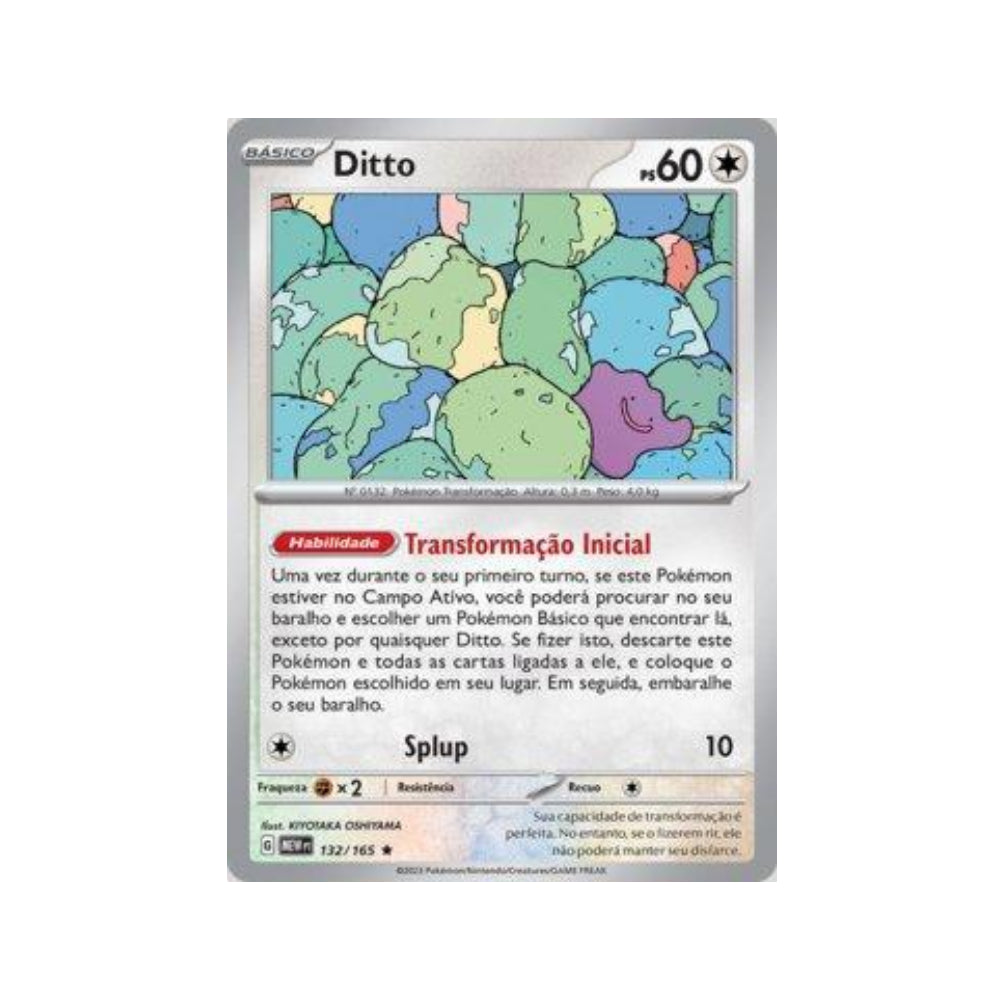 Ditto 132/165 in Portuguese Mew 151 Pokémon TCG