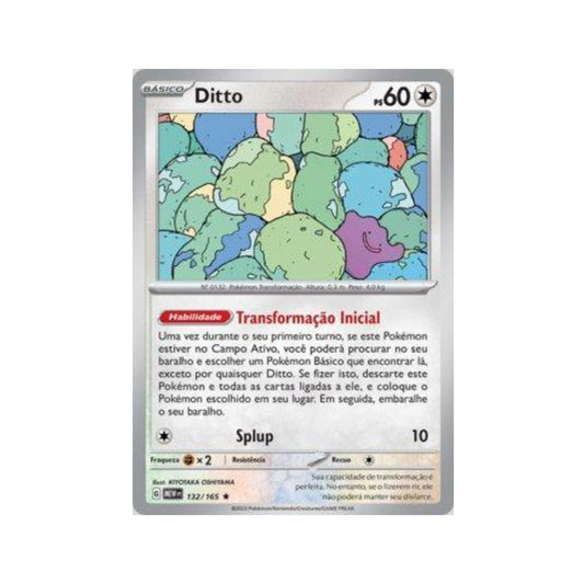 Ditto 132/165 in Portuguese Mew 151 Pokémon TCG