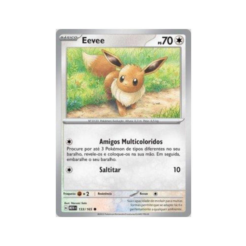 Eevee 133/165 in Portuguese Mew 151 Pokémon TCG