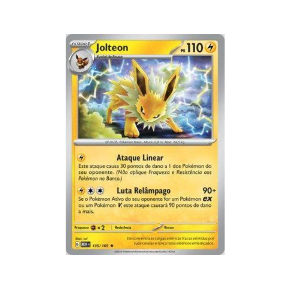 Jolteon 135/165 in Portuguese Mew 151 Pokémon TCG