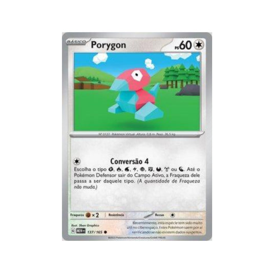 Porygon 137/165 in Portuguese Mew 151 Pokémon TCG