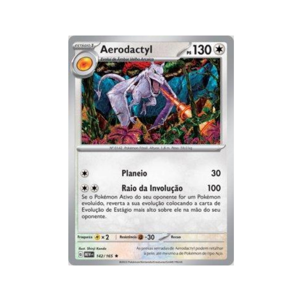 Aerodactyl 142/165 in Portuguese Mew 151 Pokémon TCG