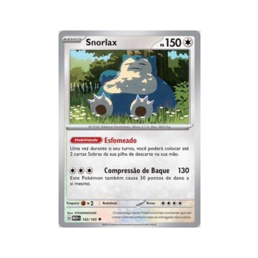 Snorlax 143/165 in Portuguese Mew 151 Pokémon TCG