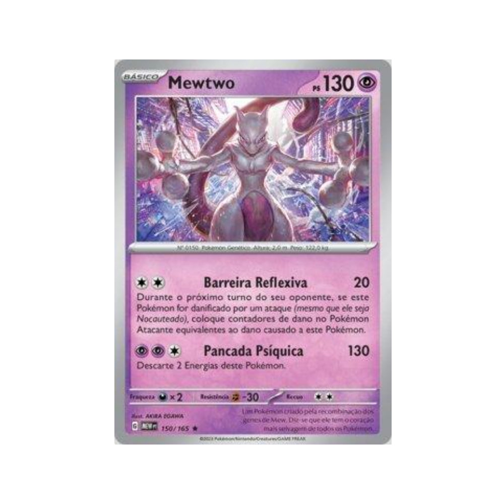 Mewtwo 150/165 in Portuguese Mew 151 Pokémon TCG