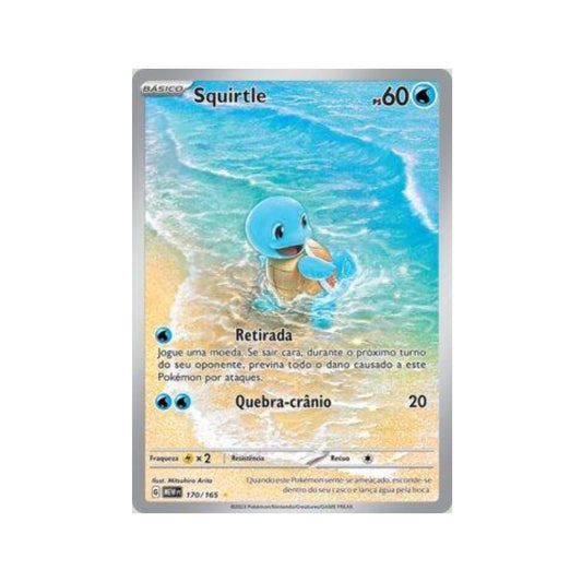 Squirtle 170/165 in Portuguese Mew 151 Pokémon TCG