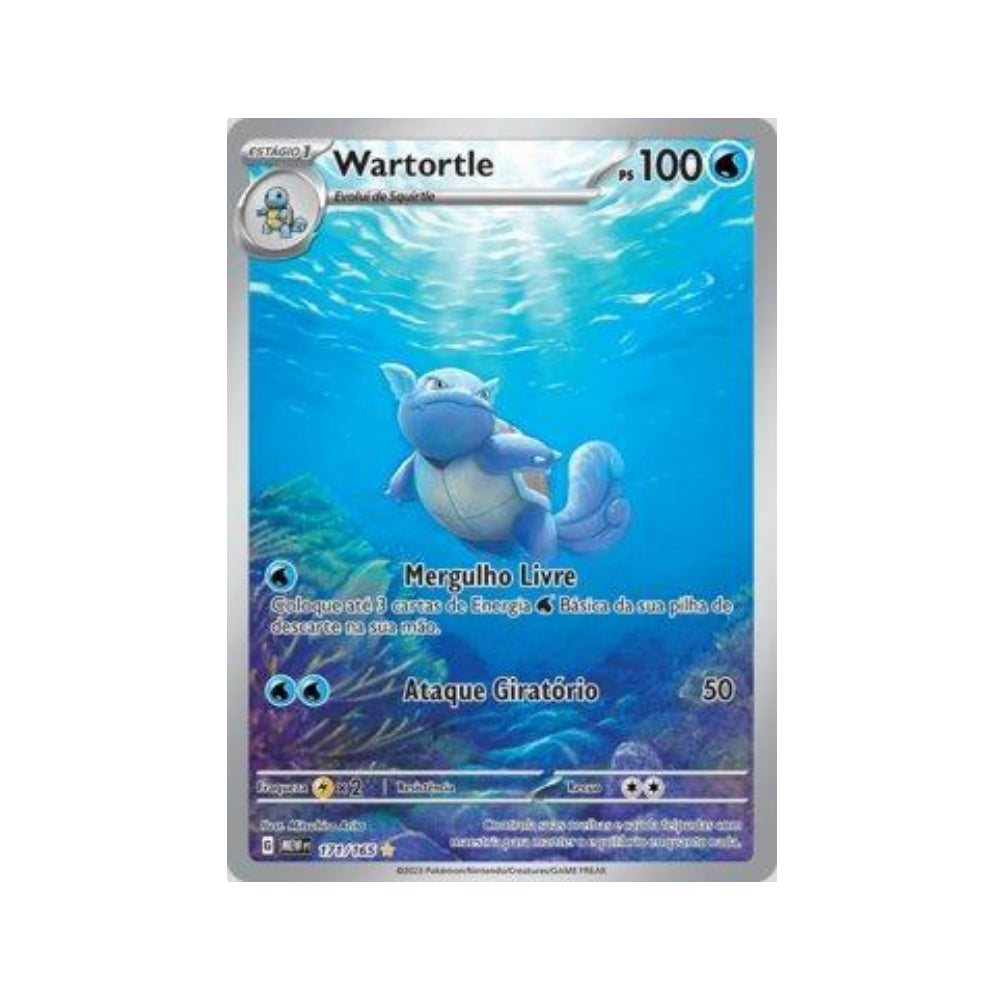 Wartortle 171/165 in Portuguese Mew 151 Pokémon TCG