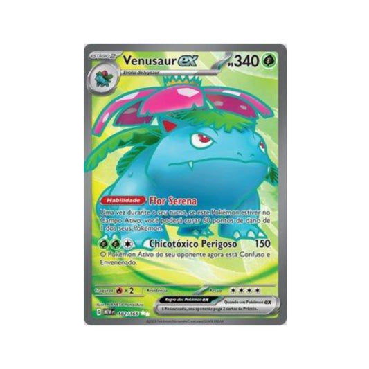 Venusaur ex 182/165 in Portuguese Mew 151 Pokémon TCG