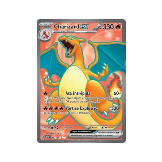 Charizard ex 183/165 in Portuguese Mew 151 Pokémon TCG