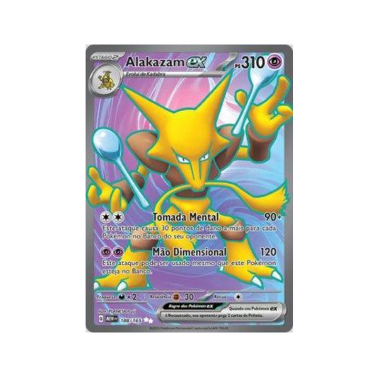 Alakazam ex 188/165 in Portuguese Mew 151 Pokémon TCG