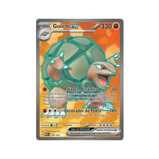 Golem ex 189/165 in Portuguese Mew 151 Pokémon TCG