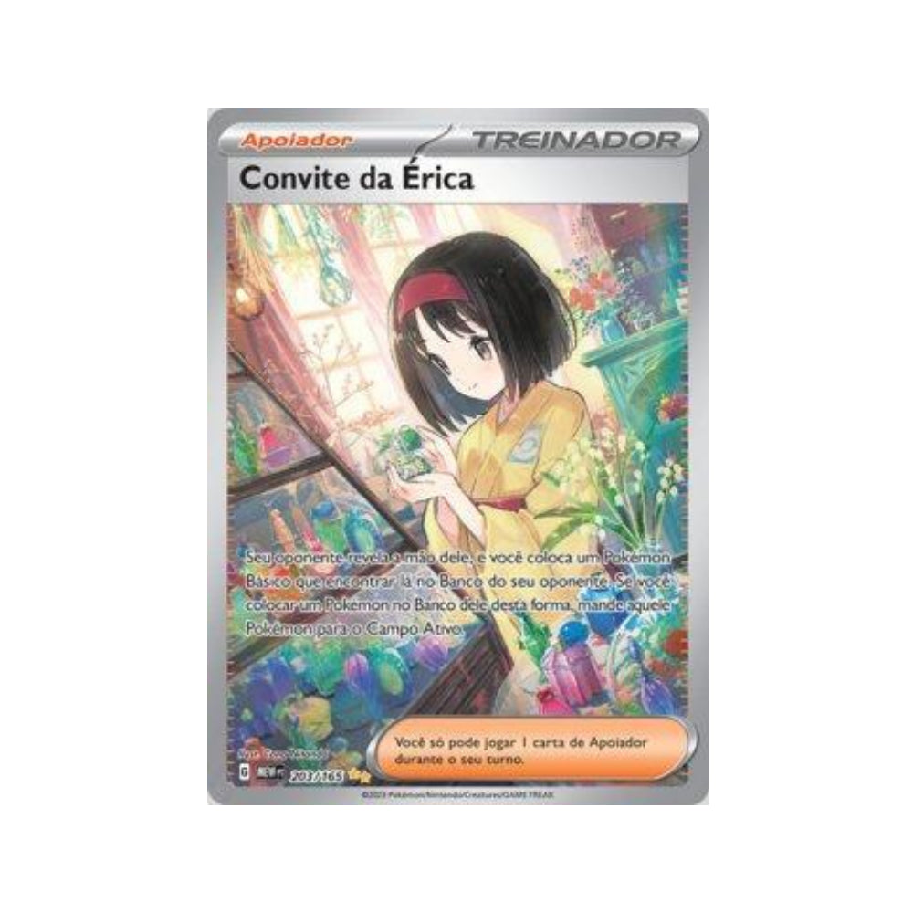 Erika's Invitation 203/165 in Portuguese Mew 151 Pokémon TCG