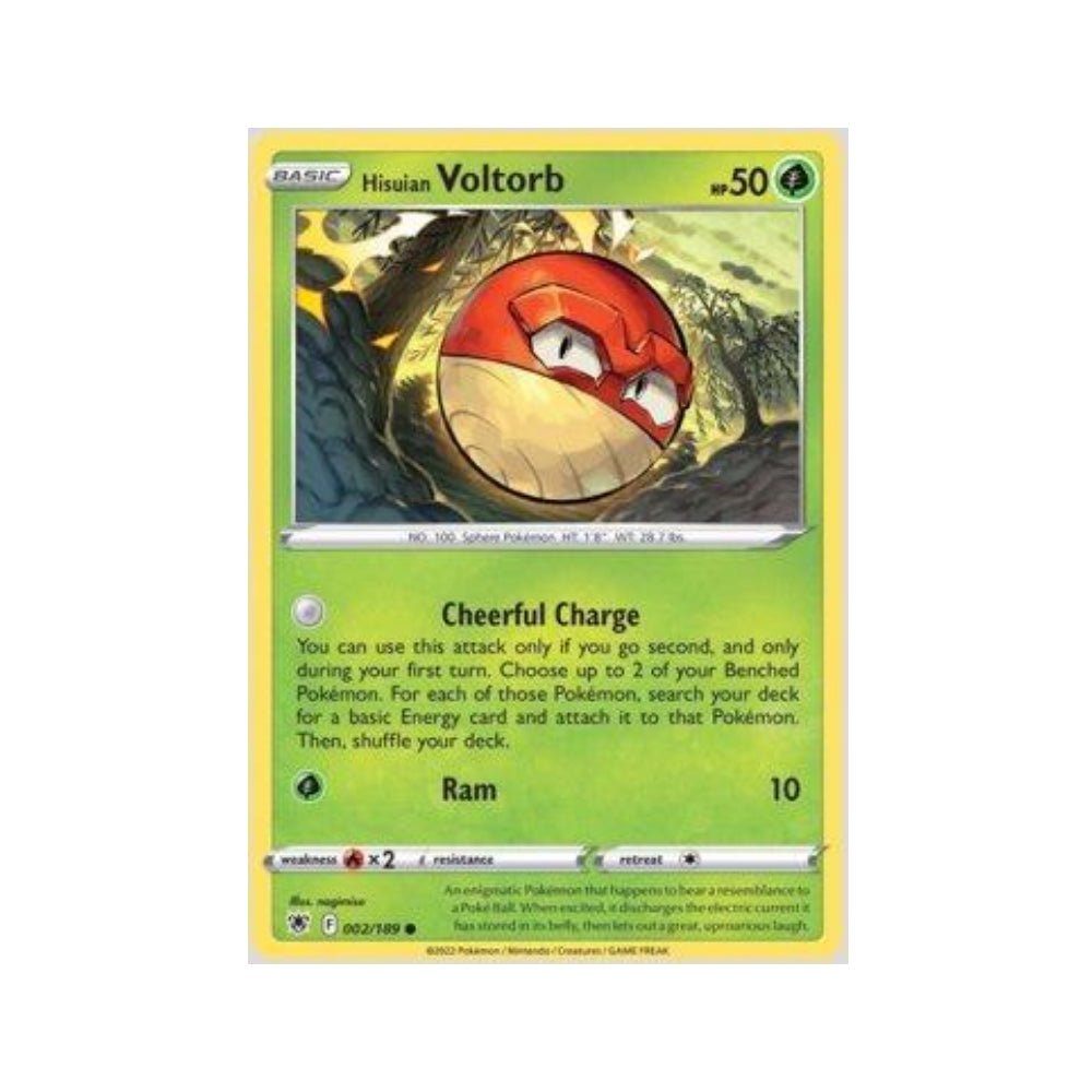 Hisuian Voltorb 002/189 in Portuguese Astral Radiance Pokémon TCG