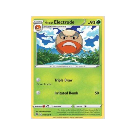 Hisuian Electrode 003/189 in Portuguese Astral Radiance Pokémon TCG