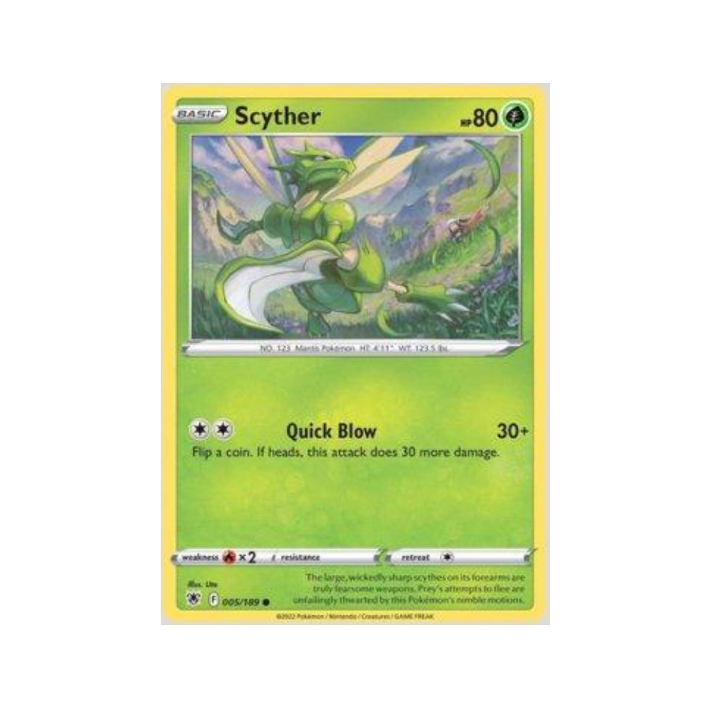 Scyther 005/189 in Portuguese Astral Radiance Pokémon TCG