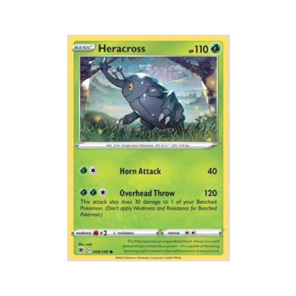 Heracross 008/189 in Portuguese Astral Radiance Pokémon TCG