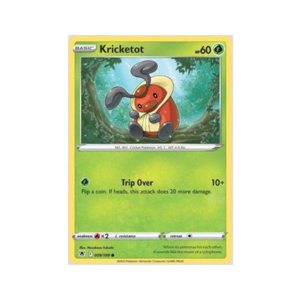 Kricketot 009/189 in Portuguese Astral Radiance Pokémon TCG