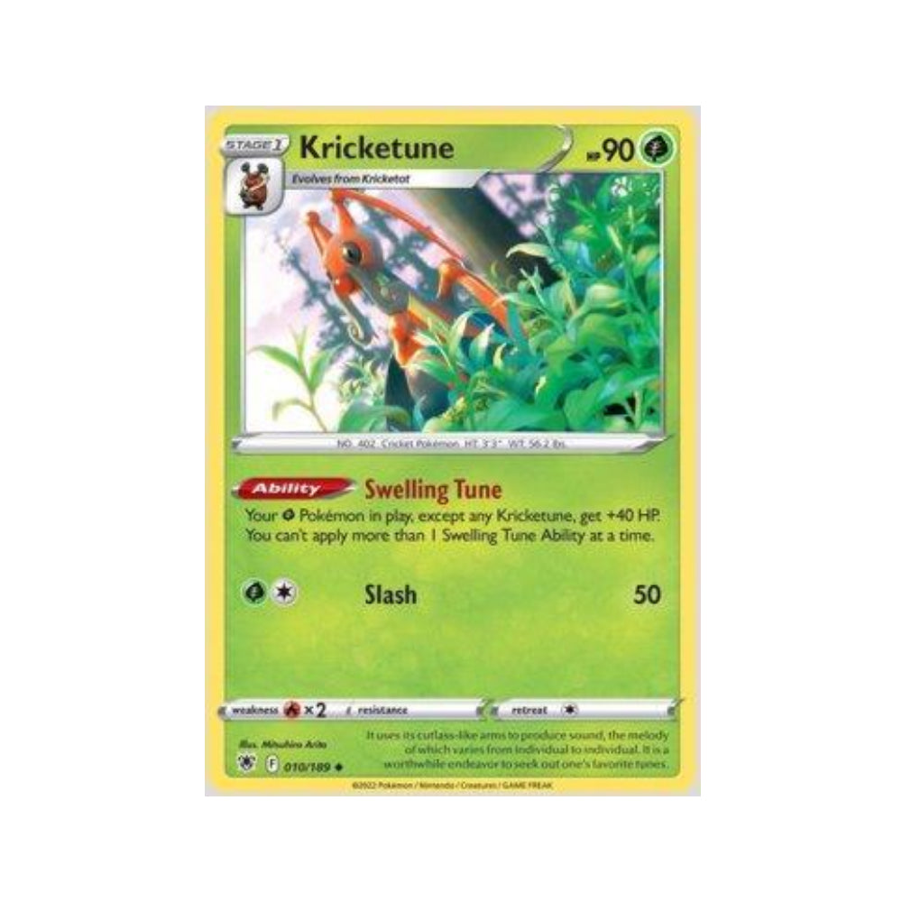 Kricketune 010/189 in Portuguese Astral Radiance Pokémon TCG