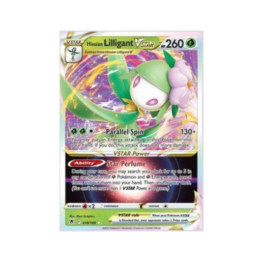 Hisuian Lilligant-VSTAR 018/189 in Portuguese Astral Radiance Pokémon TCG