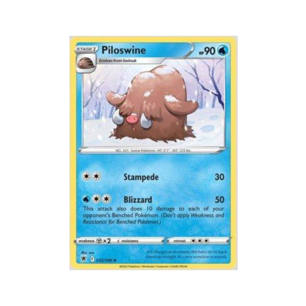 Piloswine 032/189 in Portuguese Astral Radiance Pokémon TCG