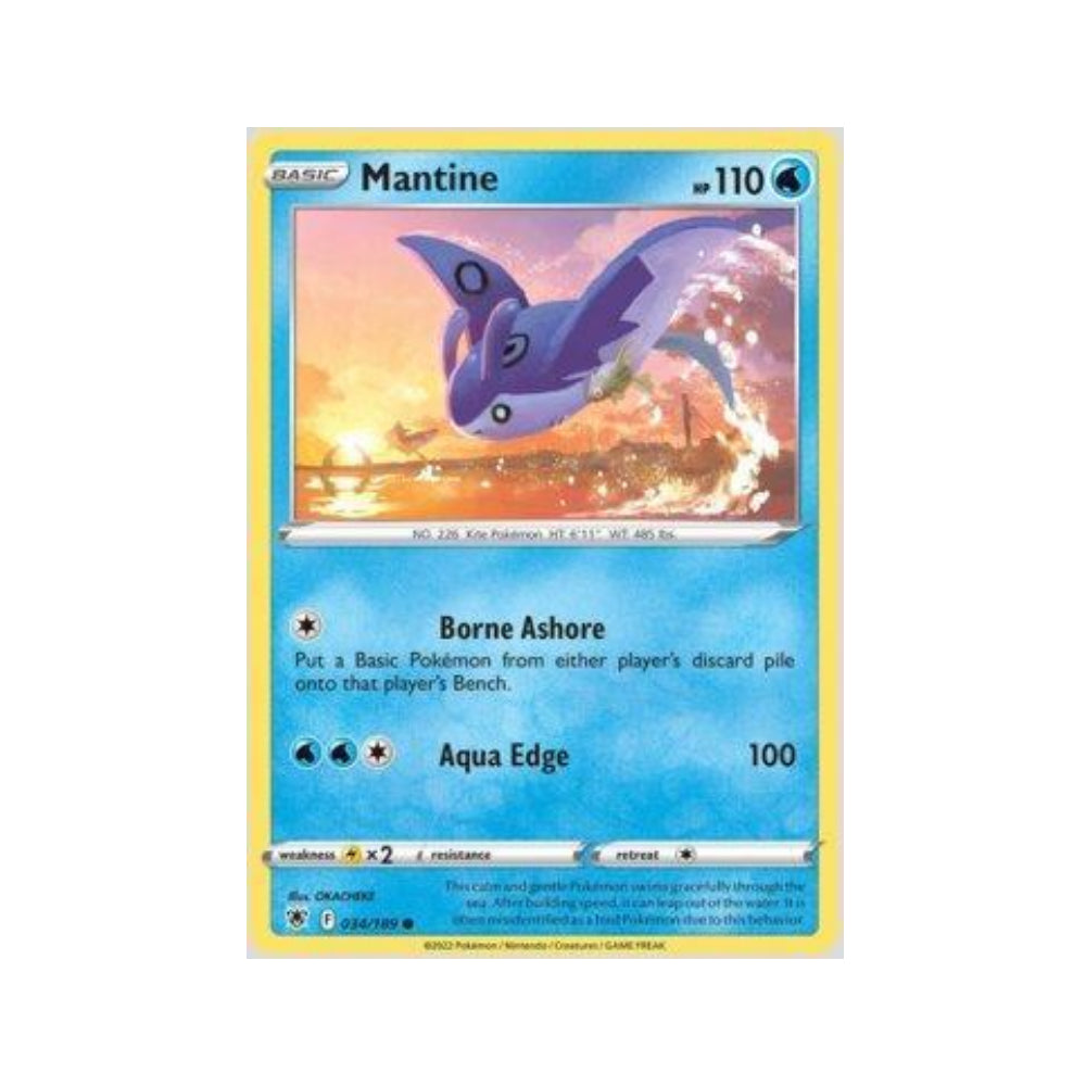 Mantine 034/189 in Portuguese Astral Radiance Pokémon TCG