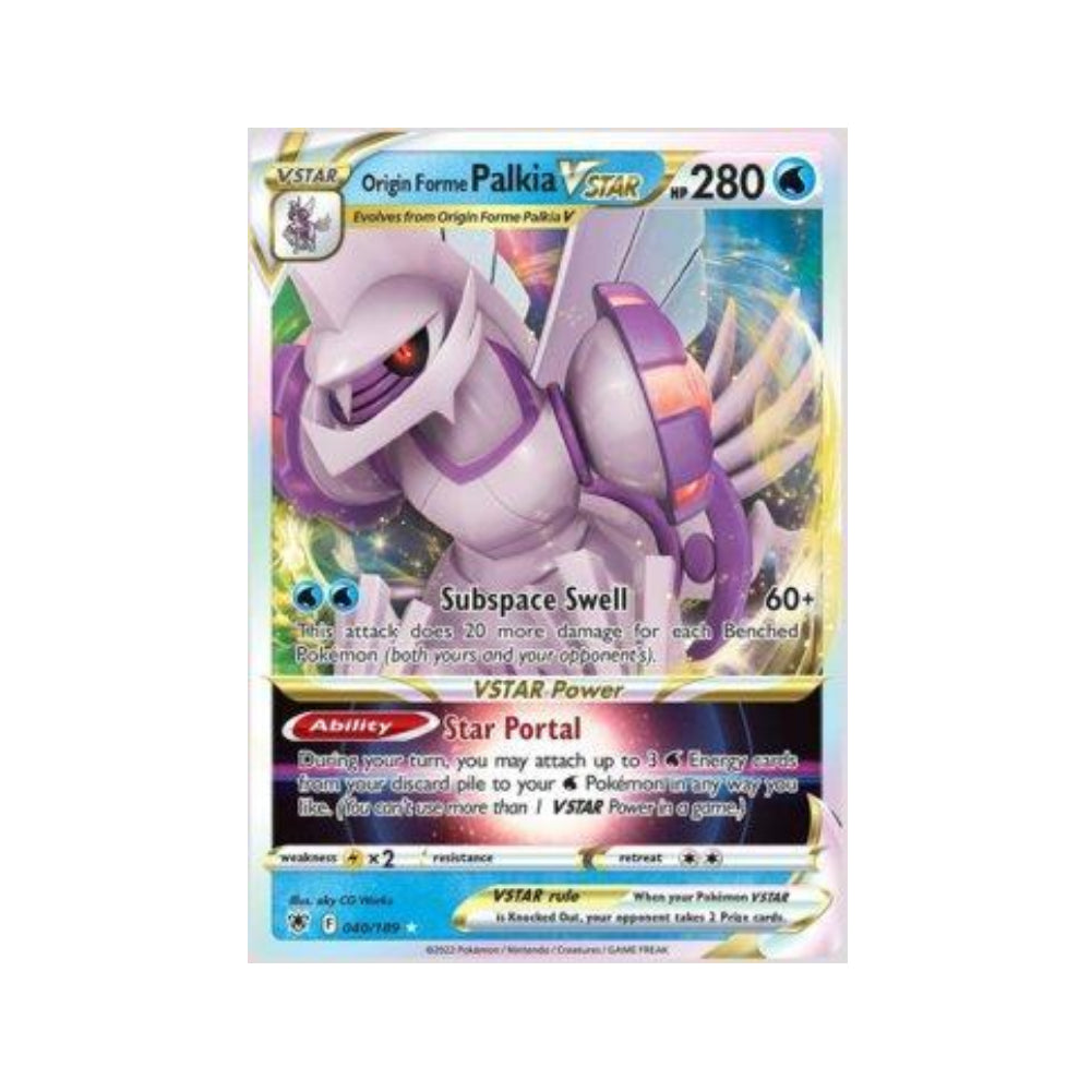 Origin Forme Palkia-VSTAR 040/189 in Portuguese Astral Radiance Pokémon TCG