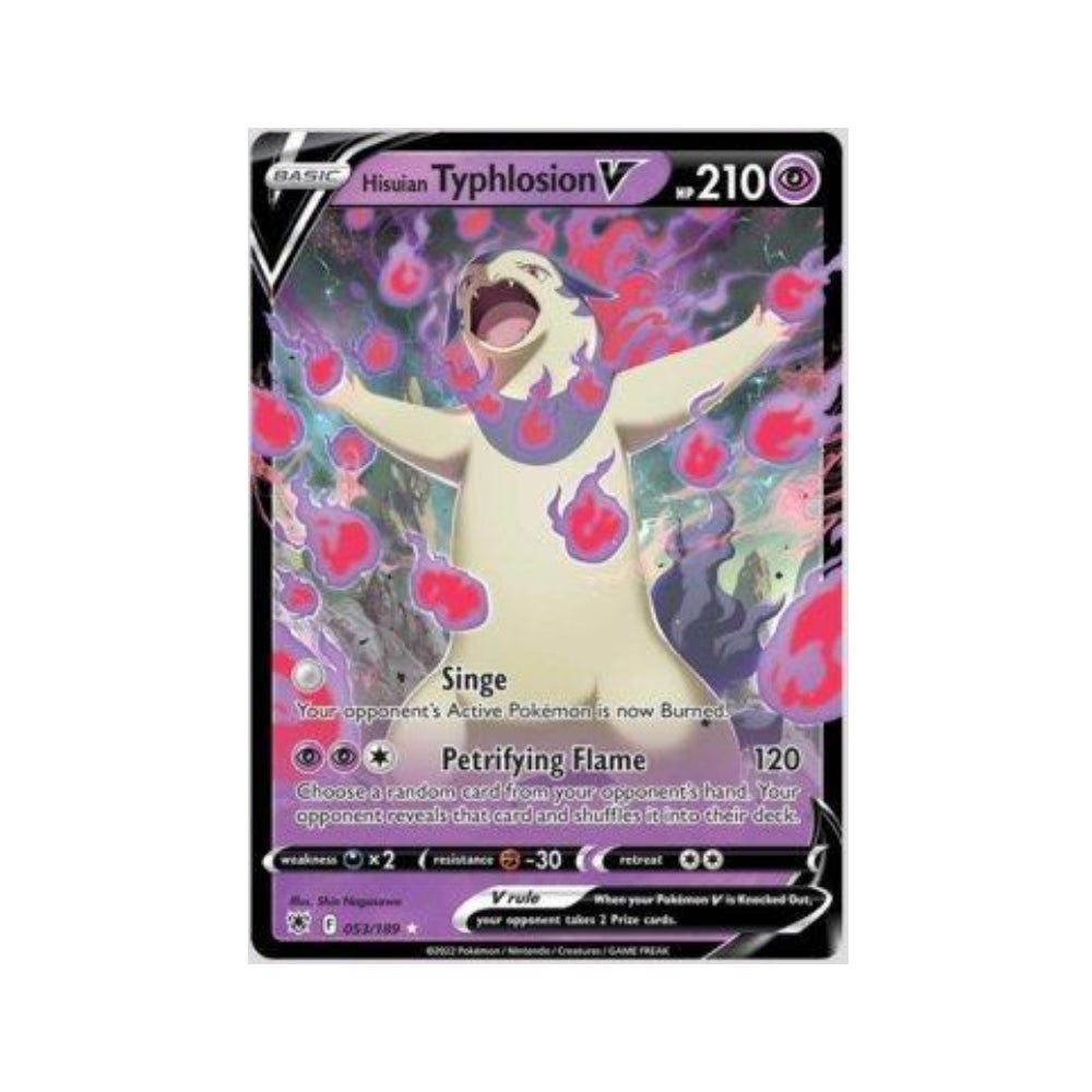 Hisuian Typhlosion-V 053/189 in Portuguese Astral Radiance Pokémon TCG