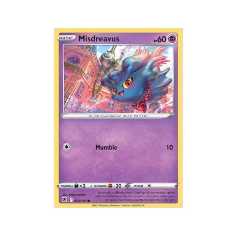 Misdreavus 058/189 in Portuguese Astral Radiance Pokémon TCG