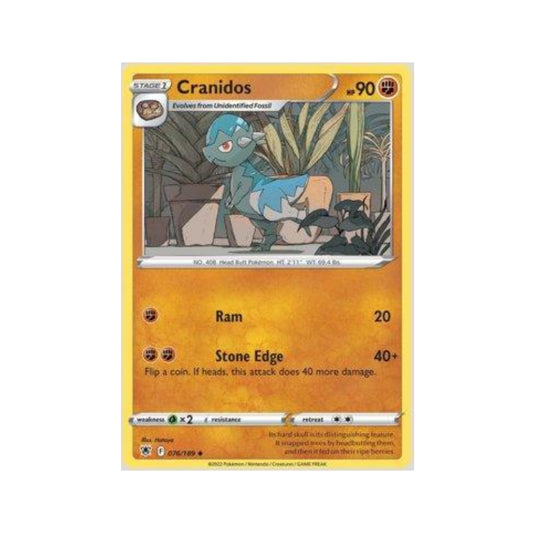 Cranidos 076/189 in Portuguese Astral Radiance Pokémon TCG