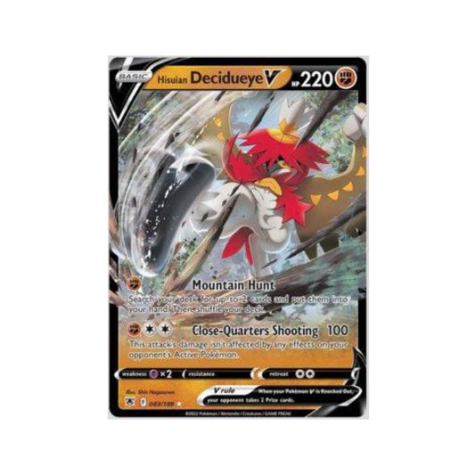 Hisuian Decidueye-V 083/189 in Portuguese Astral Radiance Pokémon TCG