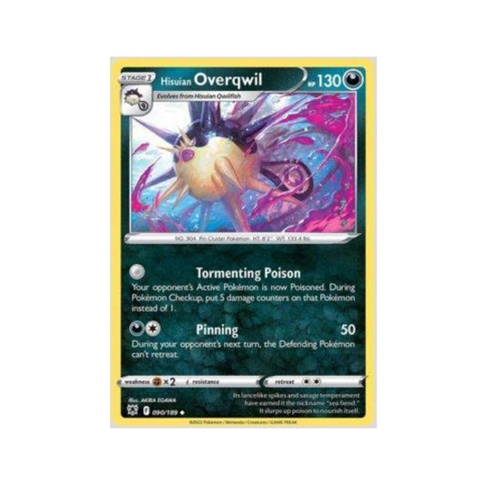 Hisuian Overqwil 090/189 in Portuguese Astral Radiance Pokémon TCG