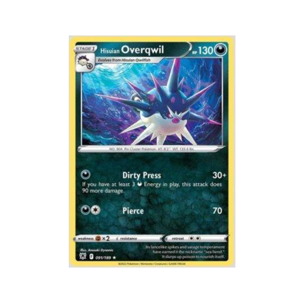 Hisuian Overqwil 091/189 in Portuguese Astral Radiance Pokémon TCG