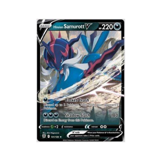 Hisuian Samurott-V 101/189 in Portuguese Astral Radiance Pokémon TCG