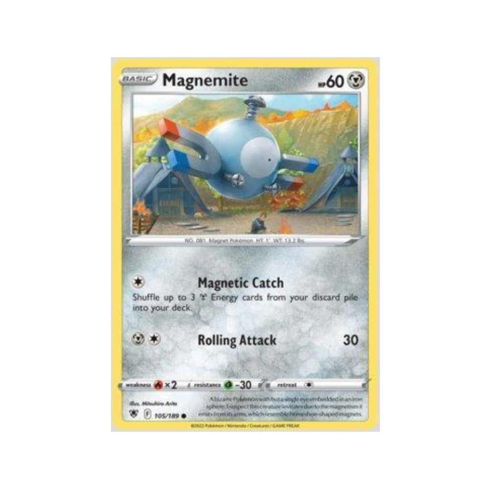 Magnemite 105/189 in Portuguese Astral Radiance Pokémon TCG