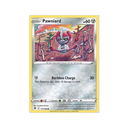 Pawniard 115/189 in Portuguese Astral Radiance Pokémon TCG