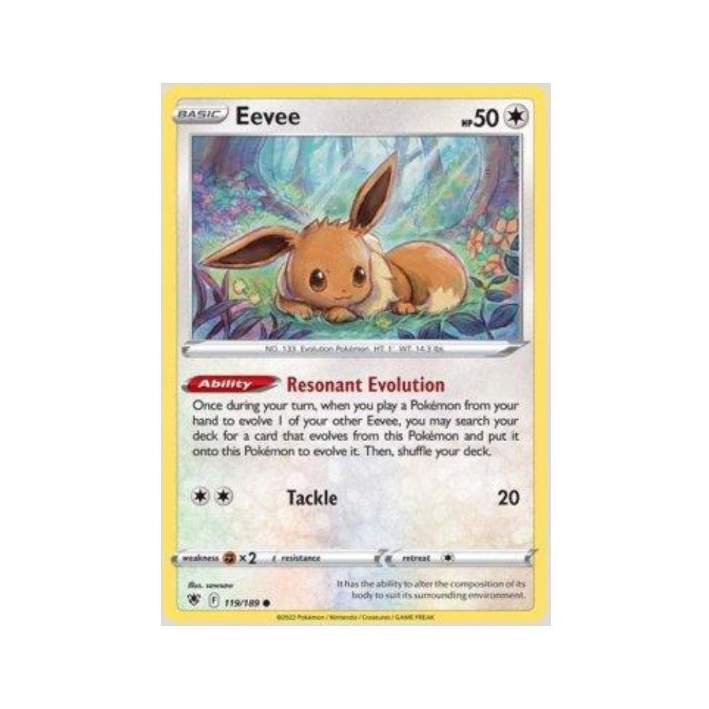 Eevee 119/189 in Portuguese Astral Radiance Pokémon TCG