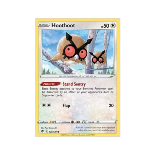 Hoothoot 120/189 in Portuguese Astral Radiance Pokémon TCG