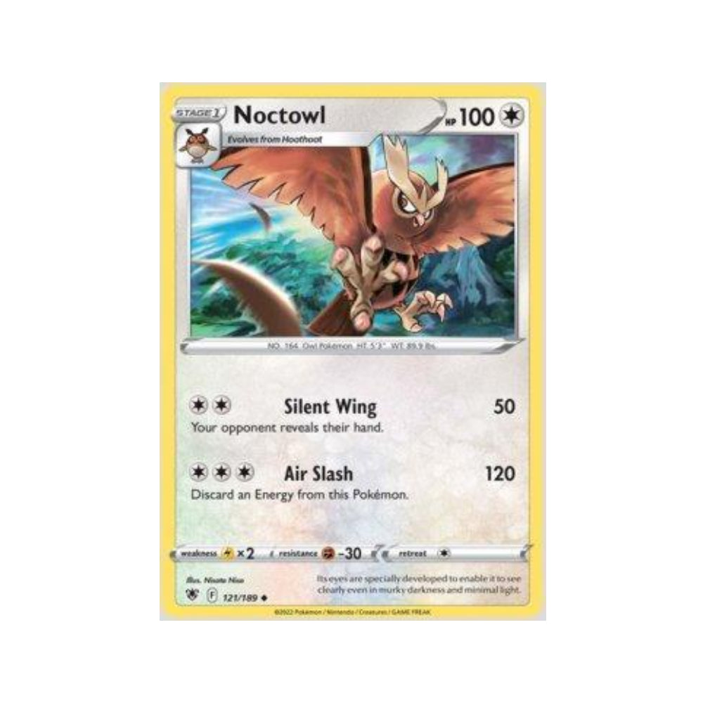 Noctowl 121/189 in Portuguese Astral Radiance Pokémon TCG