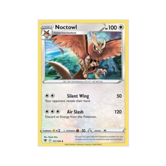 Noctowl 121/189 in Portuguese Astral Radiance Pokémon TCG