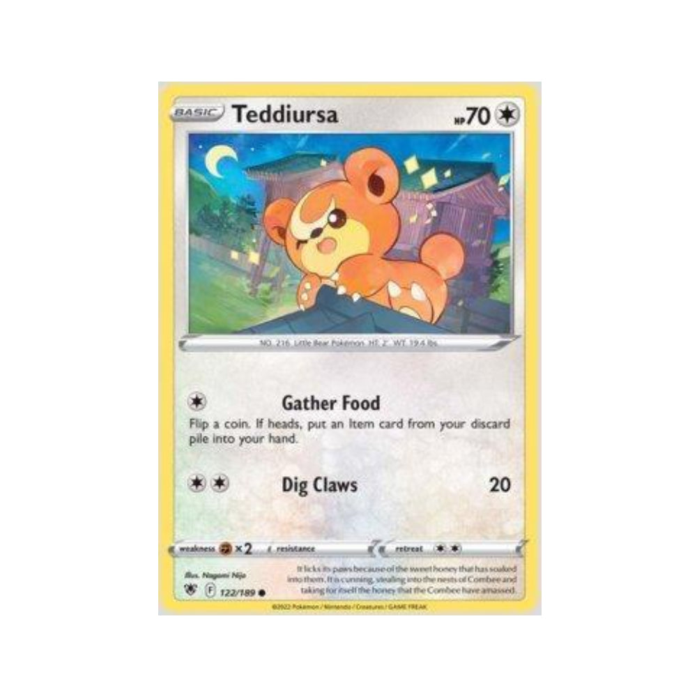 Teddiursa 122/189 in Portuguese Astral Radiance Pokémon TCG