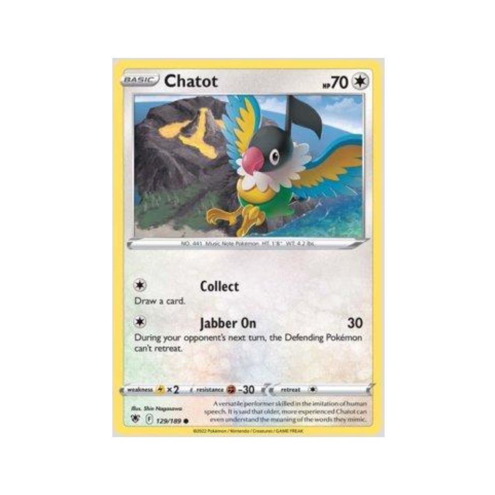 Chatot 129/189 in Portuguese Astral Radiance Pokémon TCG