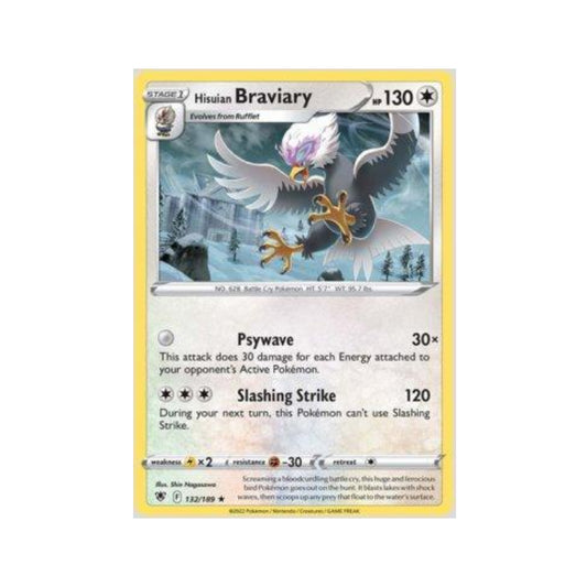 Hisuian Braviary 132/189 in Portuguese Astral Radiance Pokémon TCG